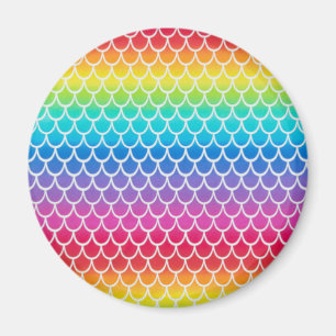 Colourful Rainbow Mermaid scales Magnet