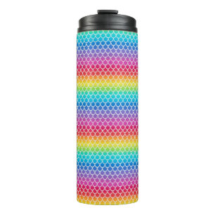 Colourful Rainbow Mermaid Thermal Tumbler