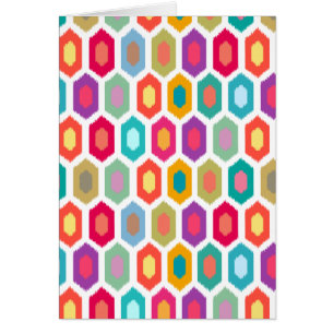 Colourful Rainbow Modern Ikat Pattern