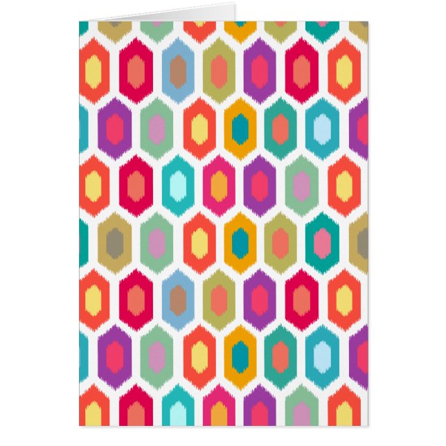 Colourful Rainbow Modern Ikat Pattern (Front)