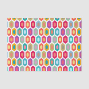 Colourful Rainbow Modern Ikat Pattern Tissue Paper