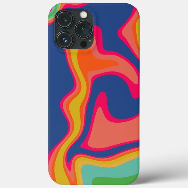 Colourful Rainbow Modern Kids Abstract Case-Mate iPhone Case (Back)