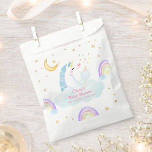 Colourful Rainbow Moon Star Unicorn Baby Shower Favour Bag
