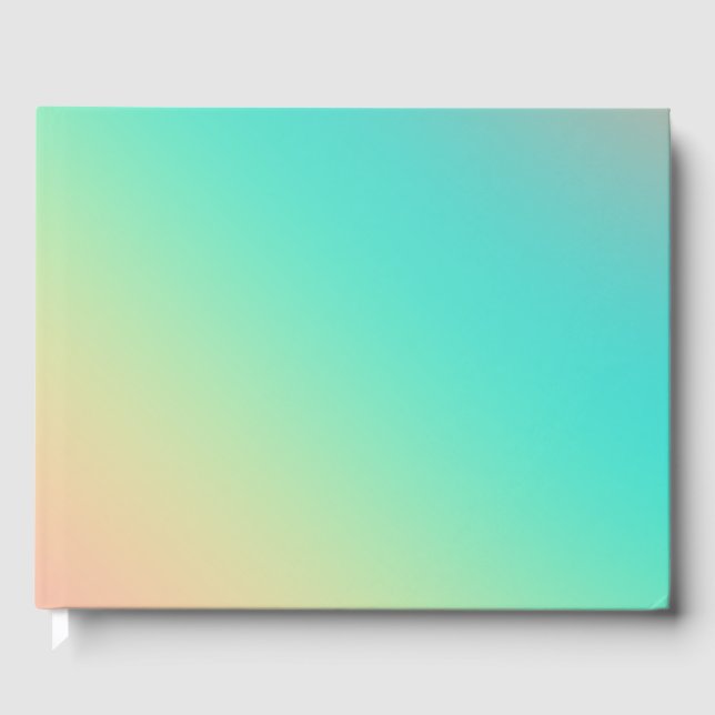 Colourful Rainbow Ombre Gradient Blur Abstract Des Guest Book (Front)