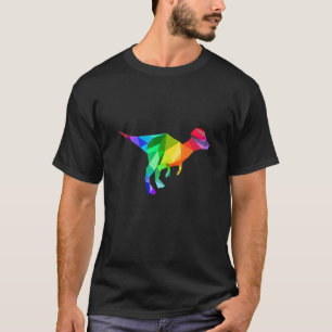 Colourful Rainbow Pachycephalosaurus Dinosaur T-Shirt