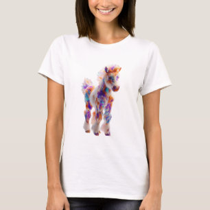 Colourful Rainbow Painted Pony Horse Women T-Shirt