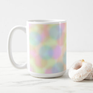 Colourful Rainbow pastel Geometric Circle Pattern Coffee Mug