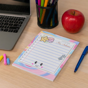 Colourful Rainbow Pastel Teacher Appreciation  Notepad