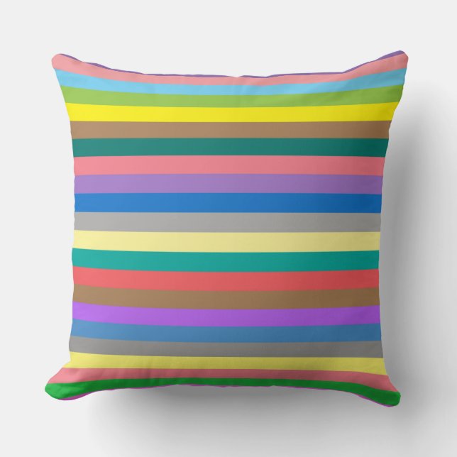 Colourful rainbow pattern cushion (Front)