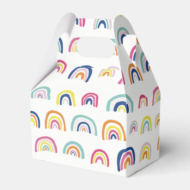 Colourful Rainbow pattern Favour Box (Front Side)