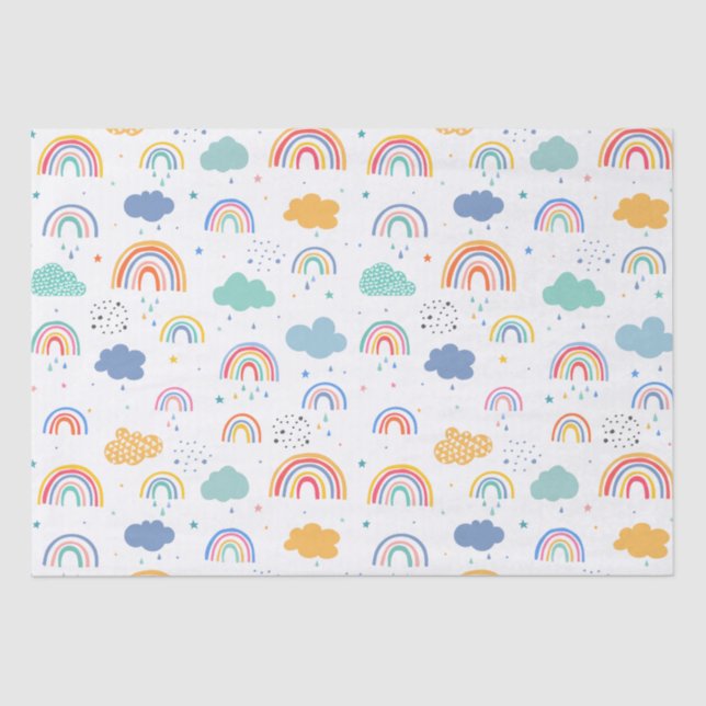 Colourful Rainbow Pattern Tissue Paper (Front)