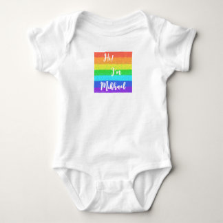 Colourful rainbow personalised Baby Jersey Bodysui Baby Bodysuit
