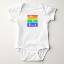 Colourful rainbow personalised Baby Jersey Bodysui