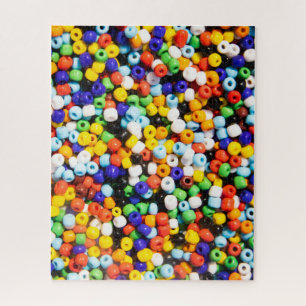 Colourful Rainbow Pile of Beads Jigsaw Puzzle