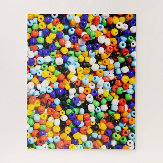 Colourful Rainbow Pile of Beads Jigsaw Puzzle (Vertical)