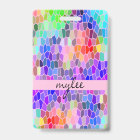 Colourful Rainbow Pink Blue Abstract Funky Mosaic