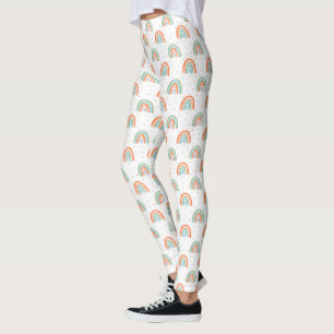 Colourful Rainbow Polka Dot Pattern Leggings