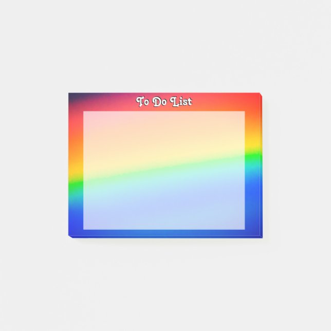 Colourful Rainbow Post-it Notes (Front)