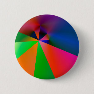 colourful rainbow pride month gift design 6 cm round badge