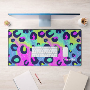 Colourful Rainbow Print Desk Mat