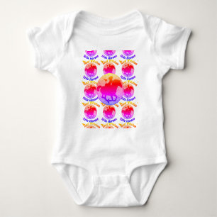 Colourful Rainbow Real Witches Ride Horses Baby Bodysuit
