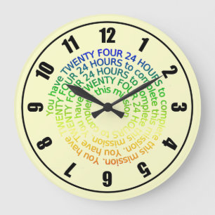 Colourful Rainbow Red Green Blue Yellow Clock