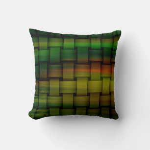 Colourful rainbow retro graphic design cushion