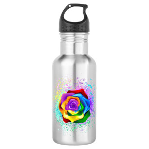 Colourful Rainbow Rose 532 Ml Water Bottle