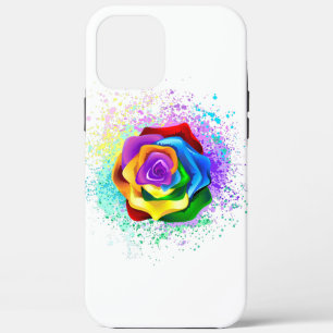 Colourful Rainbow Rose iPhone 12 Pro Max Case