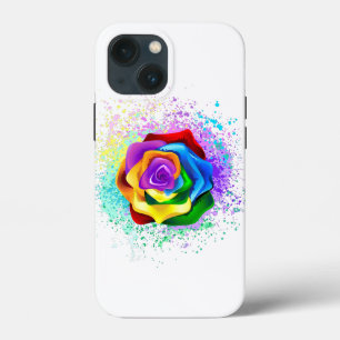 Colourful Rainbow Rose iPhone 13 Mini Case