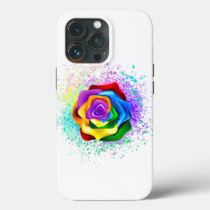 Colourful Rainbow Rose iPhone 13 Pro Case