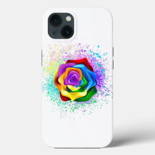 Colourful Rainbow Rose iPhone 13 Case