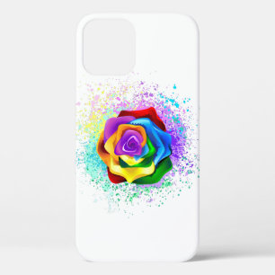 Colourful Rainbow Rose iPhone 12 Pro Case