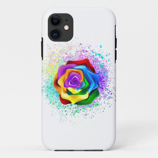 Colourful Rainbow Rose Case-Mate iPhone Case (Back)