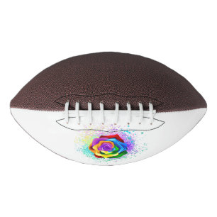 Colourful Rainbow Rose Football
