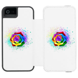 Colourful Rainbow Rose Incipio Watson™ iPhone 5 Wallet Case