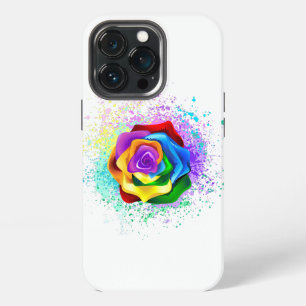 Colourful Rainbow Rose iPhone 13 Pro Case