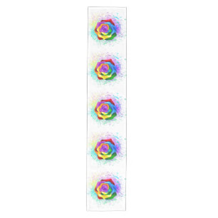 Colourful Rainbow Rose Medium Table Runner
