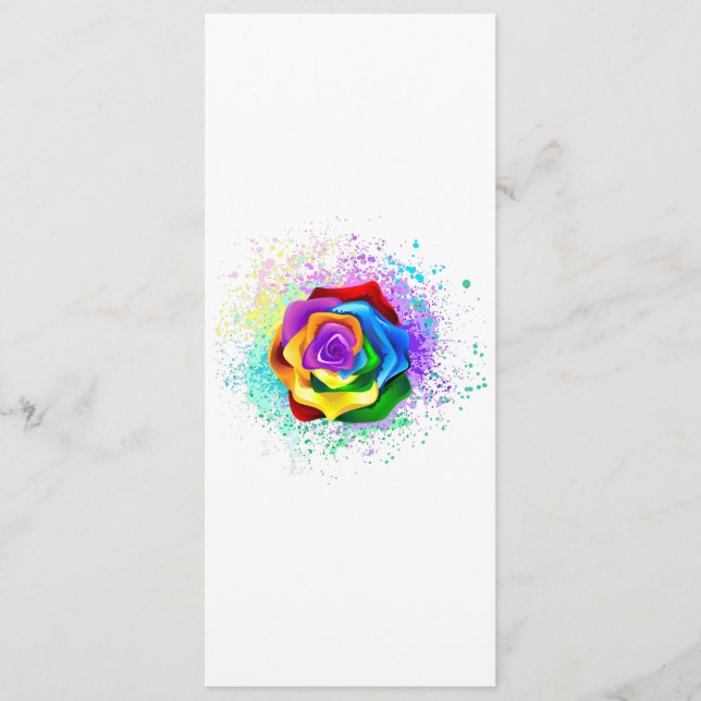 Colourful Rainbow Rose Program (Front)