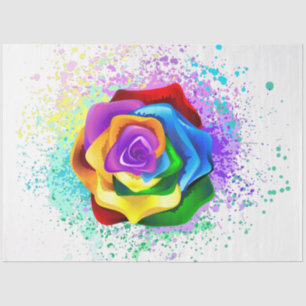 Colourful Rainbow Rose Tissue Paper
