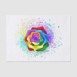 Colourful Rainbow Rose Tissue Paper