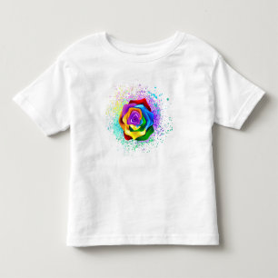 Colourful Rainbow Rose Toddler T-Shirt