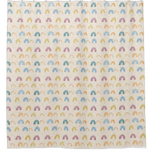 Colourful Rainbow Seamless Pattern Shower Curtain
