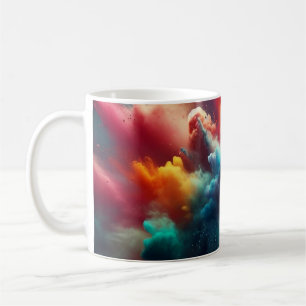 Colourful Rainbow Smoke Explosion Coffee Mug