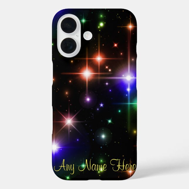 Colourful Rainbow Sparkle Stars Fantasy Night Sky Case-Mate iPhone Case (Back)