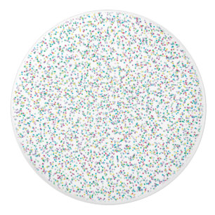 Colourful Rainbow Speckled Dots Ceramic Knob