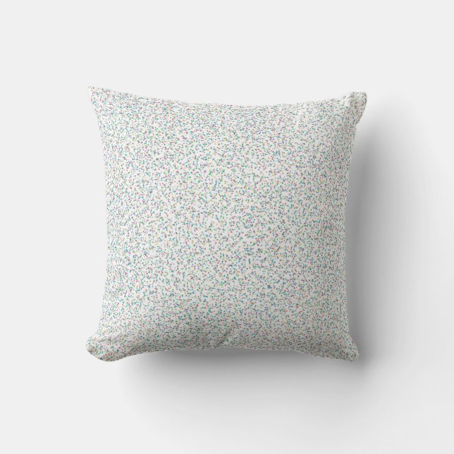 Colourful Rainbow Speckled Dots Cushion (Front)