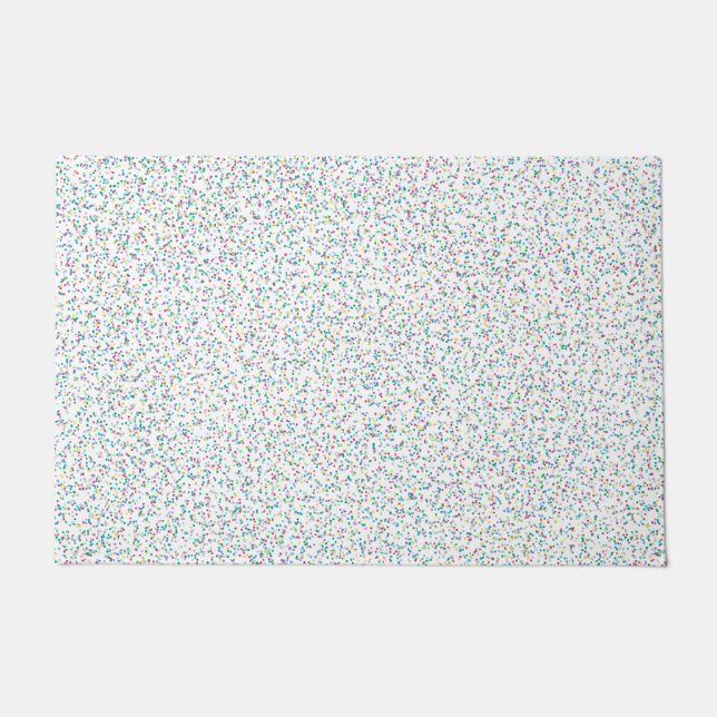 Colourful Rainbow Speckled Dots Doormat (Front)