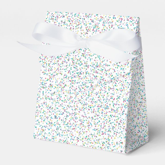 Colourful Rainbow Speckled Dots Favour Box (Front Side)