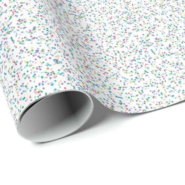 Colourful Rainbow Speckled Dots Wrapping Paper (Roll Corner)